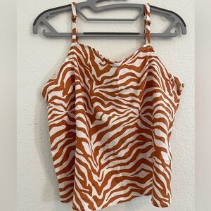 Sanctuary Women’s Forever Cami Zebra Top NEW NWT